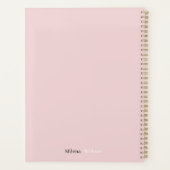 Modern Elegant Two Tone Monogrammed Planner (Achterkant)