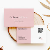 Modern Elegant Two Tone QR Code Visitekaartje
