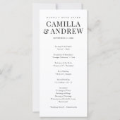 Modern Elegant Type Black en White Wedding (Voorkant)