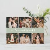 Modern Elegant Typografie 6 Foto Collage Bedankkaart (Staand voorkant)