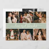 Modern Elegant Typografie 6 Foto Collage Bedankkaart (Voorkant / Achterkant)