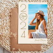 Modern Elegant Typografie Foto Afstuderen Aankondiging