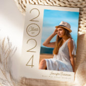 Modern Elegant Typografie Foto Afstuderen Aankondiging