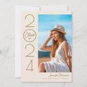 Modern Elegant Typografie Foto Afstuderen Aankondiging (Voorkant)