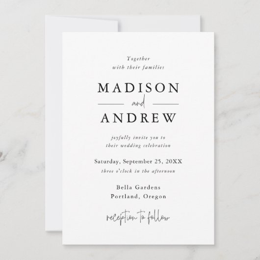 Modern Elegant Typografie Kaart (Voorkant)