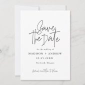 Modern Elegant Typografie Save The Date (Voorkant)