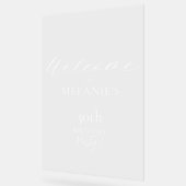 Modern Elegant Typografische Verjaardag Welkom Acryl Bord (Hoek)