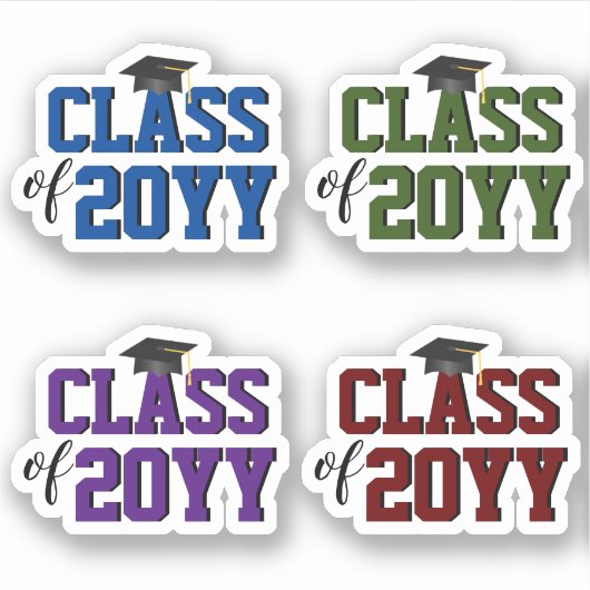 Modern Elegant Typography Afstuderen Sticker (Voorkant)