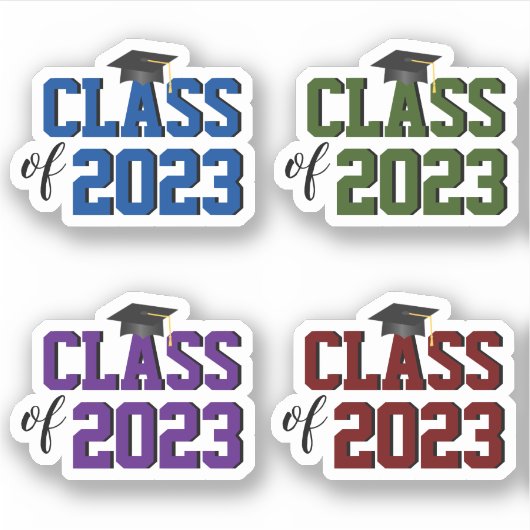 Modern Elegant Typography Afstuderen Sticker (Voorkant)