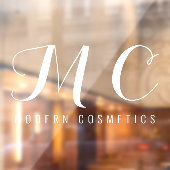 Modern Elegant Typography Company Monogram Raamsticker (Vel 2)