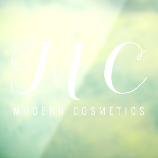 Modern Elegant Typography Company Monogram Raamsticker (Vel 3)