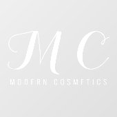 Modern Elegant Typography Company Monogram Raamsticker (Vel)