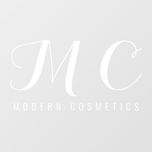 Modern Elegant Typography Company Monogram Raamsticker (Vel)