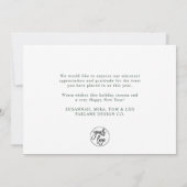 Modern Elegant Typography Gratitude Business Logo Feestdagenkaart (Achterkant)