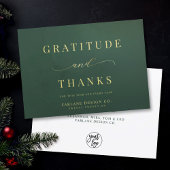 Modern Elegant Typography Gratitude Business Logo Feestdagenkaart