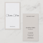 Modern Elegant Typography Minimalist Vertical Visitekaartje (Voorkant / Achterkant)