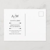 Modern Elegant Typography Photo Save the Date  Briefkaart (Achterkant)