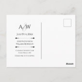 Modern Elegant Typography Photo Save the Date Briefkaart (Achterkant)