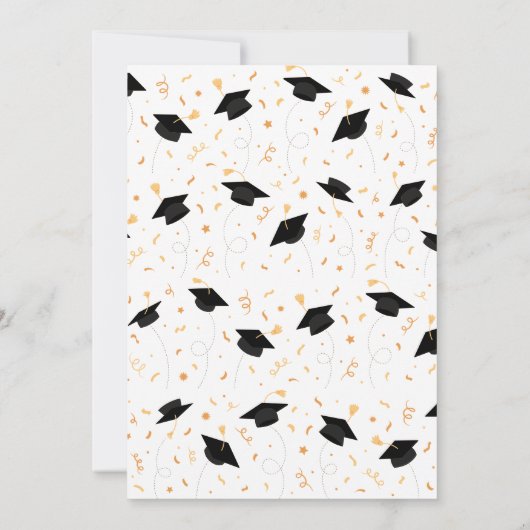 Modern Elegant Typography Tassel Graduation Party Kaart (Achterkant)