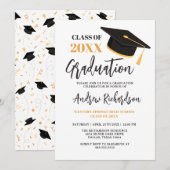 Modern Elegant Typography Tassel Graduation Party Kaart (Voorkant / Achterkant)