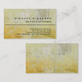 Modern elegant uniek gele wandmortel visitekaartje (Voorkant / Achterkant)