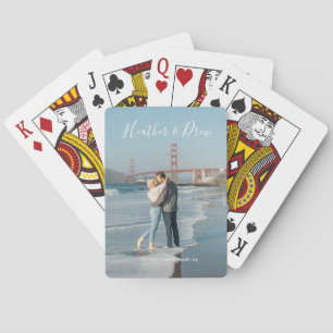 Modern Elegant Uniek Huwelijksgastenboek Pokerkaarten