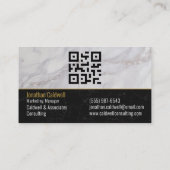 Modern Elegant Uw Logo Hier QR Code Quote Visitekaartje (Achterkant)