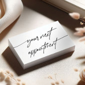 Modern elegant uw volgende afspraak script afsprakenkaartje