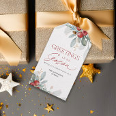 Modern Elegant Vakantie Groen Kerstmis Cadeaulabel