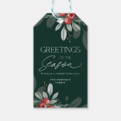 Modern Elegant Vakantie Groen Kerstmis Cadeaulabel (Voorkant)