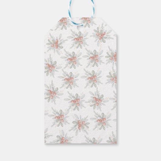 Modern Elegant Vakantie Groen Vrolijk Kerstfeest Cadeaulabel (Achterkant)