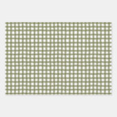 Modern Elegant Vakantie Olijfgroen & Rood Cadeau Inpakpapier Vel (Voorkant 3)