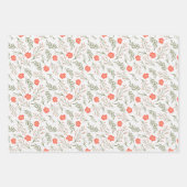 Modern Elegant Vakantie Olijfgroen & Rood Cadeau Inpakpapier Vel (Voorkant 2)