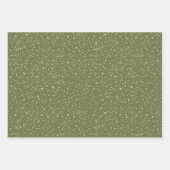 Modern Elegant Vakantie Olijfgroen & Rood Cadeau Inpakpapier Vel (Voorkant)