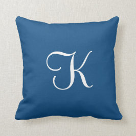 Modern elegant vast, klassiek blauw, aangepast mon kussen