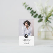 Modern Elegant Vastgoed Manager Foto Visitekaartje (Staand voorkant)