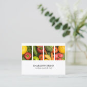 Modern Elegant Vegetables Foto Nutritionist Chef Visitekaartje (Staand voorkant)