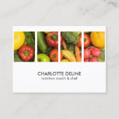 Modern Elegant Vegetables Foto Nutritionist Chef Visitekaartje (Voorkant)