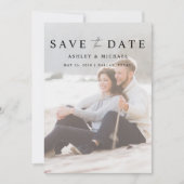 Modern Elegant Vellum Overlay 2 Photo Wedding Save The Date (Voorkant)