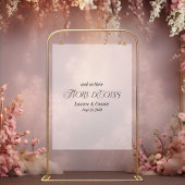 Modern Elegant Verhaal Begint Huwelijk Wit Frosted Acryl Bord