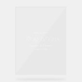 Modern Elegant Verhaal Begint Huwelijksscript Welk Acryl Bord (Voorkant)