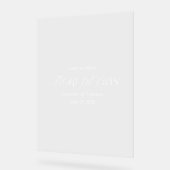 Modern Elegant Verhaal Begint Huwelijksscript Welk Acryl Bord (Hoek)