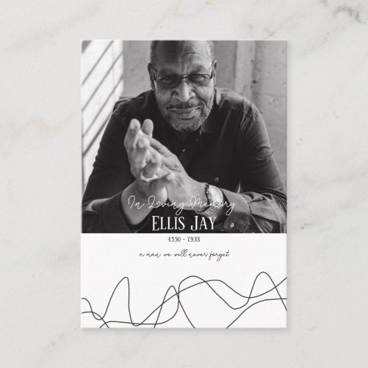 Modern | Elegant | Verlanglijstje | Kaart van het  Visitekaartje (Voorkant)