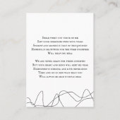 Modern | Elegant | Verlanglijstje | Kaart van het  Visitekaartje (Achterkant)