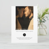 Modern Elegant Verloving Aankondiging Kaart (Staand voorkant)