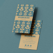 Modern Elegant Verticaal Bloemontwerp Visitekaartje