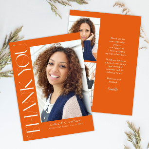 Modern Elegant Vertical Three Photo Afstuderen Bedankkaart