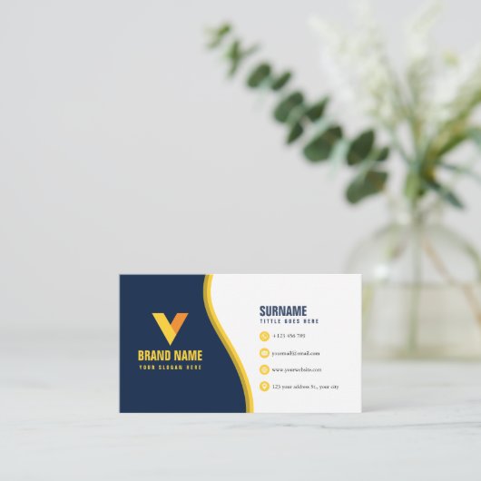 Modern Elegant Visitekaartje (Staand voorkant)