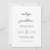 Modern Elegant Volledige Fotoscript Monogram Bruil Kaart (Voorkant)