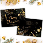Modern Elegant Vrolijk Kerstfeest Feestelijke Bota Feestdagenkaart